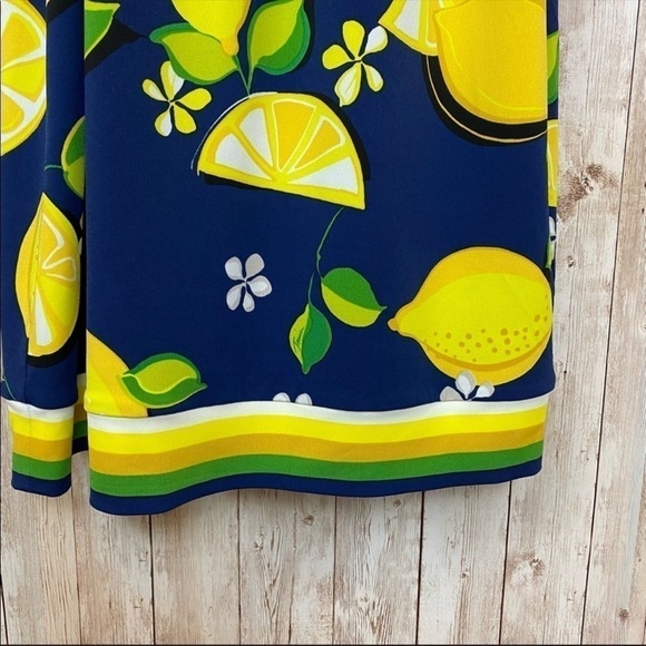 Trina Turk Rancho Lemon Print High Halter Dress Size XS - Picture 7 of 13